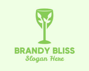 Organic Wine Glass logo design