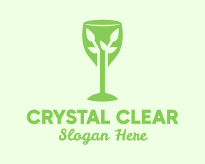 Organic Wine Glass logo design