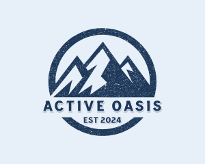 Mountain Outdoor Hiker logo design