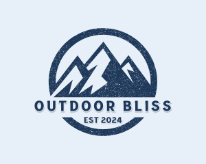 Mountain Outdoor Hiker logo design