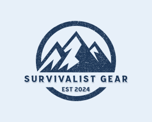 Mountain Outdoor Hiker logo design