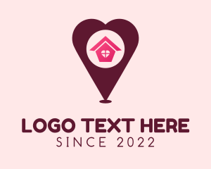 Heart - Love House Finder logo design