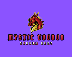 Electric Dragon Monster logo design