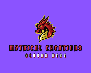 Electric Dragon Monster logo design