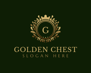 Golden Beauty Crown  logo design