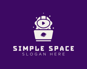 Space Game Laptop logo design