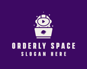 Space Game Laptop logo design