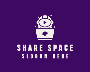 Space Game Laptop logo design