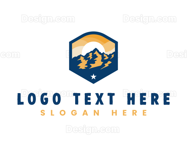 Outdoor Mountain Sunset Logo