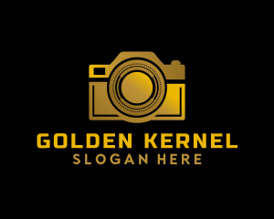 Luxury Golden Camera logo design