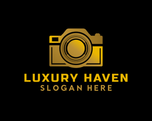 Luxury Golden Camera logo design