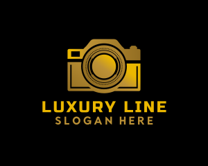 Luxury Golden Camera logo design