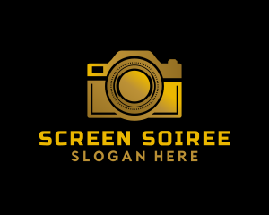 Luxury Golden Camera logo design