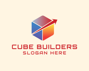 Tech Arrow Cube Logistics logo design