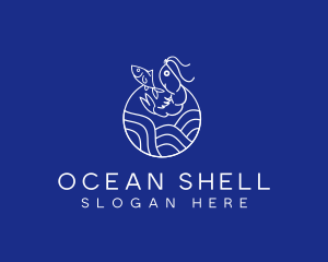 Ocean Shrimp Fish logo design