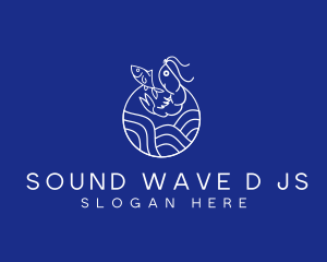 Ocean Shrimp Fish logo design