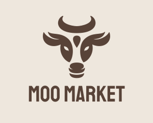 Brown Cow Bull logo design