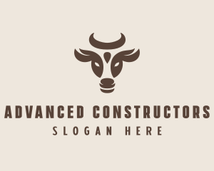 Brown Cow Bull logo design