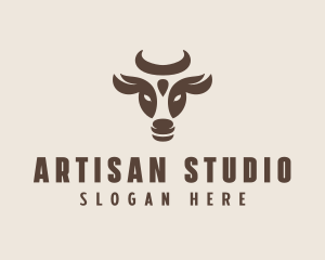 Brown Cow Bull logo design