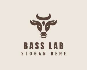 Brown Cow Bull logo design