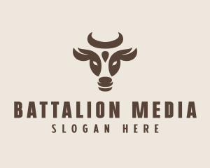 Brown Cow Bull logo design