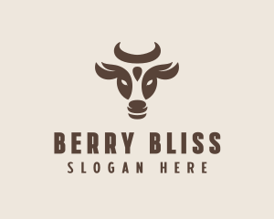 Brown Cow Bull logo design