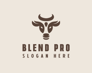 Brown Cow Bull logo design