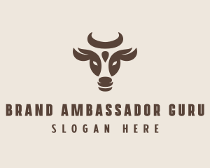 Brown Cow Bull logo design