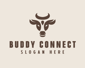 Brown Cow Bull logo design