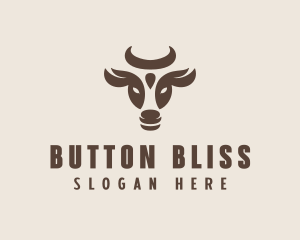 Brown Cow Bull logo design