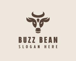 Brown Cow Bull logo design