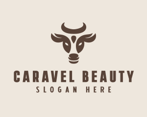 Brown Cow Bull logo design