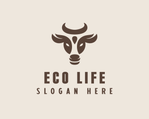 Brown Cow Bull logo design