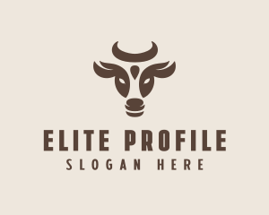 Brown Cow Bull logo design