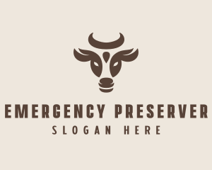 Brown Cow Bull logo design