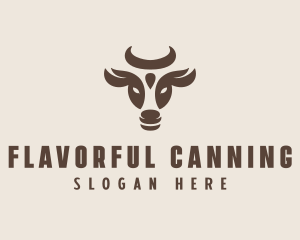 Brown Cow Bull logo design