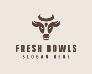 Brown Cow Bull logo design