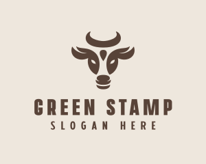 Brown Cow Bull logo design