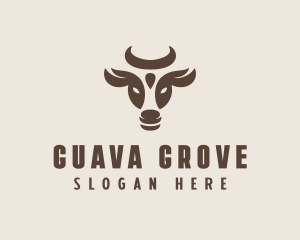 Brown Cow Bull logo design