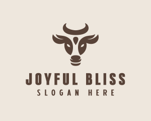 Brown Cow Bull logo design