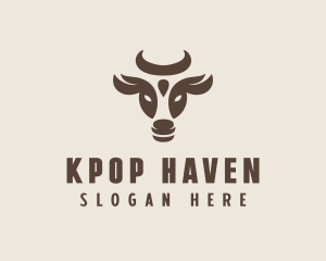 Brown Cow Bull logo design