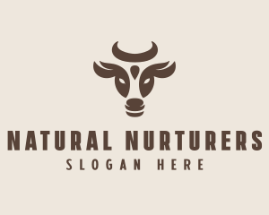 Brown Cow Bull logo design