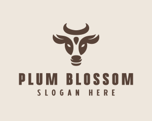 Brown Cow Bull logo design