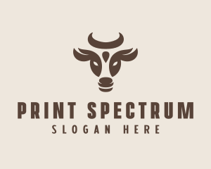 Brown Cow Bull logo design