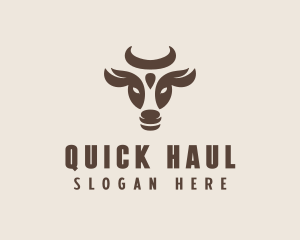 Brown Cow Bull logo design