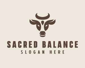 Brown Cow Bull logo design