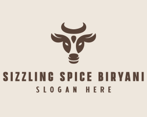 Brown Cow Bull logo design