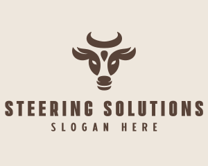 Brown Cow Bull logo design