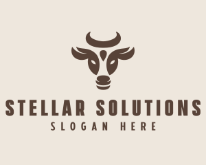 Brown Cow Bull logo design