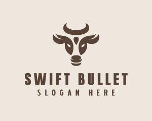 Brown Cow Bull logo design